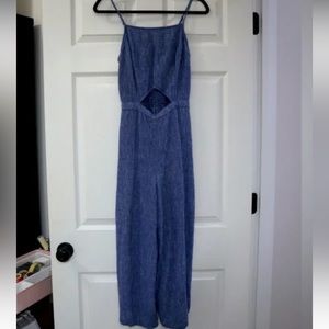 Hollister Blue Keyhole Jumpsuit Size M